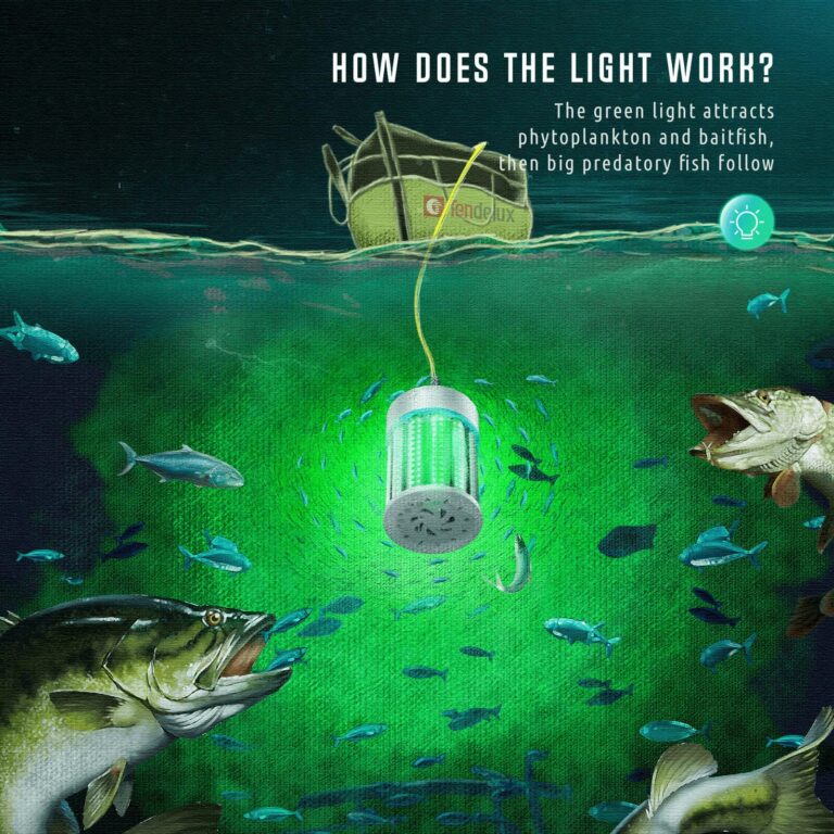 Tendelux Ultra-Bright Underwater Fishing Light, 110V & 12V Green LED Submersible Light Attractants for Docks, Boats or Kayaks, IP68 Rated for Fresh & Salt Water (30ft Cable) - Image 4