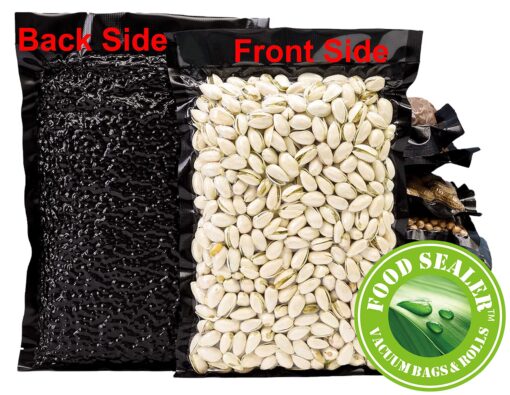 200 Pcs 4Mil 11.5” x 22” Black Clear Food Sealer Heavy Duty Commercial Food Grade BPA Free vacuum sealer bag roll for your Cabela's Food Sealer Food Saver Seal A Meal Weston vacuum sealer Freezable Microwave Safe Sous Vide Cooking bags rolls - Image 3