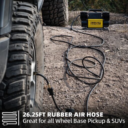 SMAOUT 12V Air Compressor, Offroad Portable Inflator 12.3 CFM, Air Pump Max 150PSI for Heavy-Duty Tire, 4x4 Vehicle, SUV, RV - Image 3
