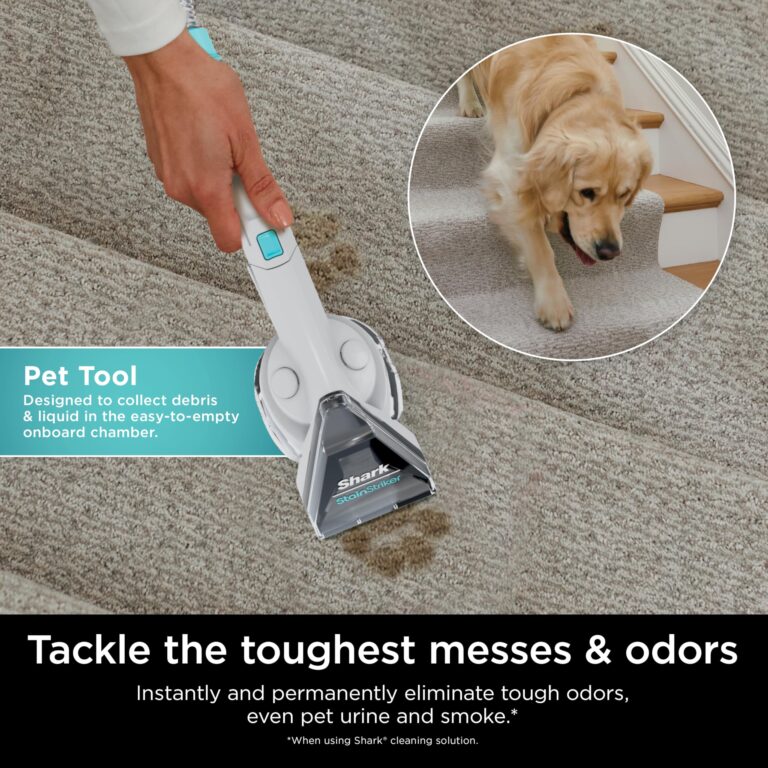 Shark PX201 StainStriker Portable Carpet & Upholstery Cleaner, Spot, Stain, & Odor Eliminator, 3 Attachments, Perfect for Pets, Carpet, Area Rugs, Couches, Upholstery, Cars & More, White - Image 6