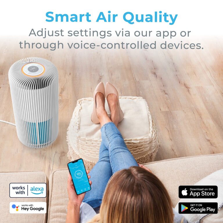 Pure Enrichment PureZone Turbo Smart Air Purifier for Large Rooms (1050 sq. ft. in 30 min.) - Energy Star Rated, 5 Stage Filtration, Smartphone Compatible, Traps Germs, Smoke, & Dust (White) - Image 8