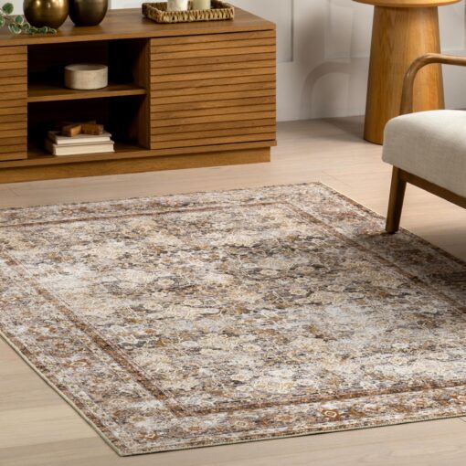 nuLOOM 9' x 12' Splashguard Machine Washable Area Rug with Waterproof Spill Proof Surface, Non Slip Backing and Stain Resistant for Living Room, Bedroom, Kitchen, Dining Room, Anise Ivory - Image 3