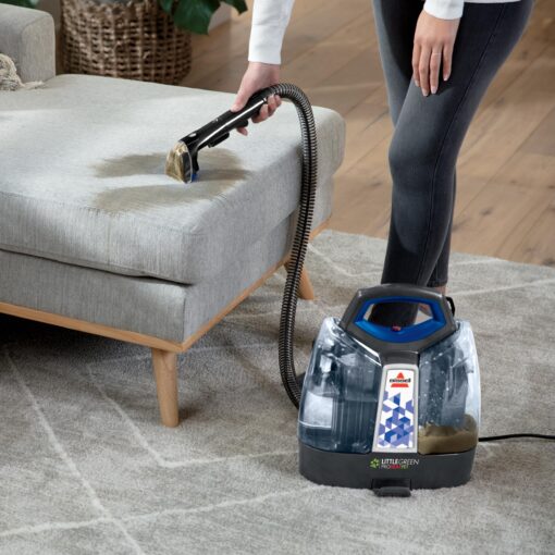 BISSELL Little Green Proheat Portable Deep Cleaner/Spot Cleaner and Car/Auto Detailer with Self-Cleaning HydroRinse Tool for Carpet and Upholstery, Blue - Image 2