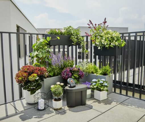 GARDENA (13301) Solar-Powered AquaBloom Irrigation Set with Water Tank: Solar-Powered Irrigation Set to Water up to 20 Potted Plants, Control w/ 14 Irrigation Programs - Image 7