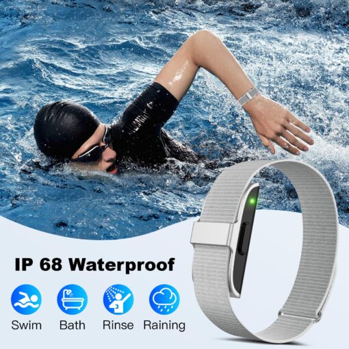 SEEKZERO Sleep & Fitness Tracker for Women Men | 24/7 Heart Rate, Blood Oxygen & Stress Monitor | Step & Calorie Counter | IP68 Waterproof Activity Tracker, Gray (No App Subscription) - Image 4