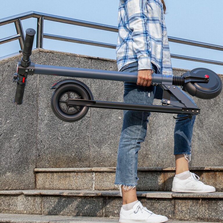 Caroma Electric Scooter Adults, Up to 15.5 Miles Range & 15 MPH Speed, 250W Foldable Electric Scooters for Adults & Kids, Fast Commuting E Scooter for Adult with Braking System, Matte Blue - Image 3