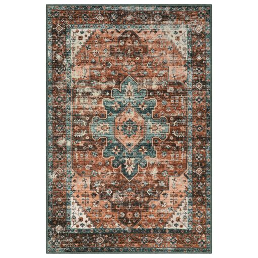 Moynesa 9x12 Ultra-Thin Vintage Medallion Area Rug for Living Room, Bedroom, Dining Room, Office, Entryway, Dorm - Image 2