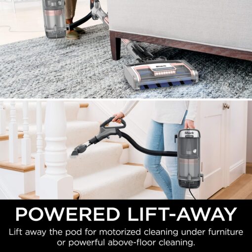 Shark AZ2002 Vertex DuoClean PowerFins Upright Vacuum with Powered Lift-Away Self-Cleaning Brushroll and HEPA Filter, 1 Quart Dust Cup Capacity, Rose Gold (Renewed) - Image 3