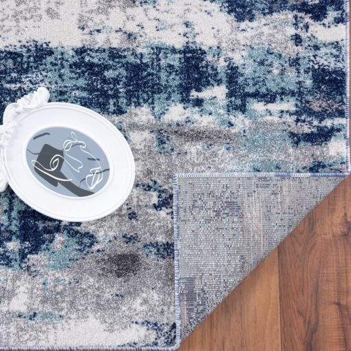 LUXE WEAVERS Euston Collection D.Blue-L.Blue 8x10 Modern Abstract Area Rug - Image 5