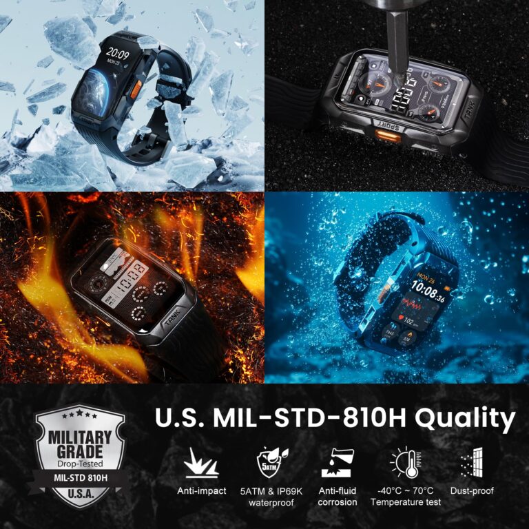 KOSPET Tank X2 Ultra GPS Smart Watch, 3D Curved Glass, Stainless Steel Unibody, 6 Satellite Positioning, Compass, 50M Waterproof, Answer/Make Call, 1.64" AMOLED Screen - Image 9