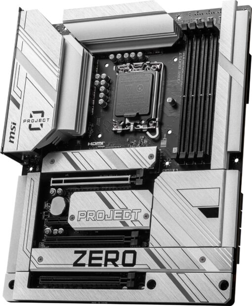 MSI Z790 Project Zero Gaming Motherboard (Support 14th/13th/12th Gen Intel Processors, LGA 1700, DDR5, PCIe 5.0, M.2 Slots, 2.5Gbps LAN, USB 3.2 Gen2, HDMI/DP, Wi-Fi 7, Bluetooth 5.4, ATX) - Image 7
