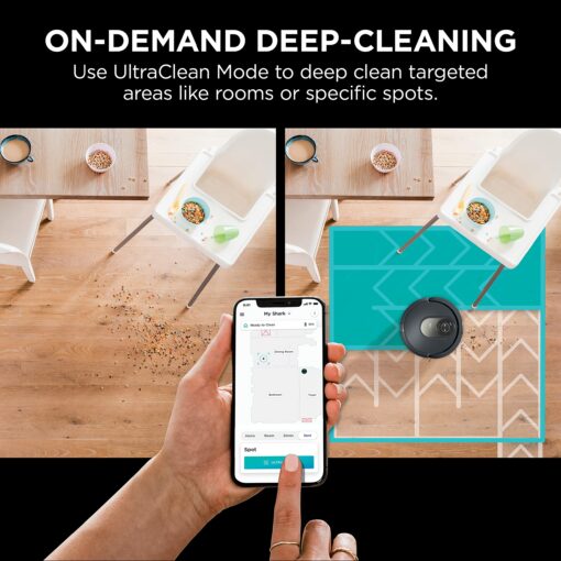 Shark AV2001 AI Robot Vacuum with Self-Cleaning Brushroll, Object Detection, Advanced Navigation, Home Mapping, Perfect for Pet Hair, Compatible with Alexa, Gray - Image 7