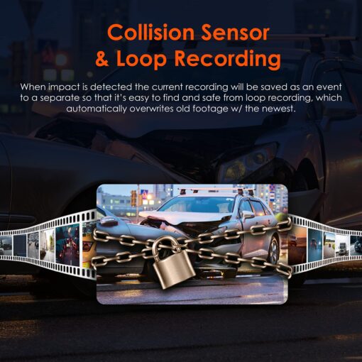 RexingUSA R4-4 Channel Dash Cam W/All Around 1080p Resolution, Wi-Fi, GPS, IR Night Vision, Parking Mode, Collision Detection, Type-C Port - Image 2