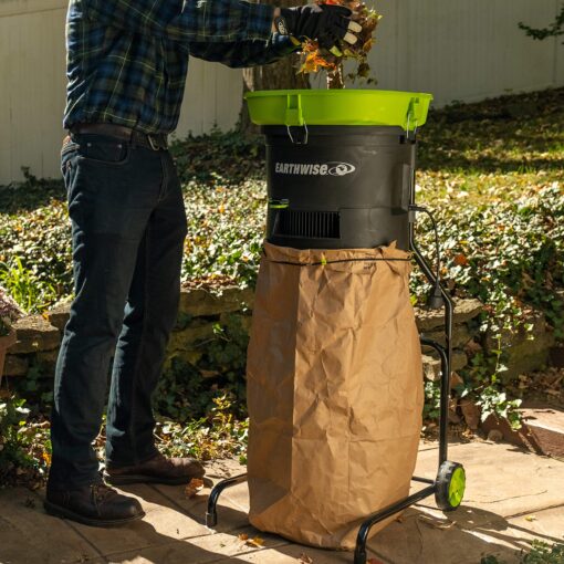 Earthwise LM71313 Amp 13-Inch Corded Electric Leaf Mulcher/Shredder, Green - Image 6