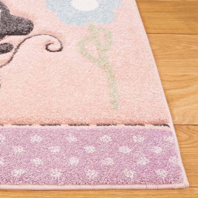 SAFAVIEH Carousel Kids 100 Collection Area Rug - 8' x 10', Blush Pink, Transitional Design, Stain Resistant, Ideal for High Traffic Areas in Living Room, Bedroom & Dining Room (CRK120U-8) - Image 4