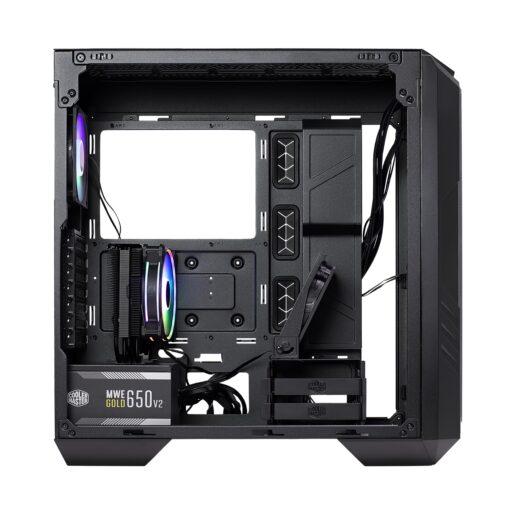 Cooler Master HAF 500 High-Airflow Mid-Tower ATX Gaming Case + Hyper 212 Halo CPU Cooler 140W TDP + 650W Gold PSU – 3X ARGB Fans, 120mm GPU Fan, Mesh Front, Tempered Glass, Cable Management - Image 3