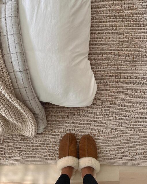 S & L Homes Jute Cotton Hand Woven Natural Farmhouse Area Rug for Living Room - Rustic Vintage Bohemian Décor - (8' x 10' Natural) - Image 3