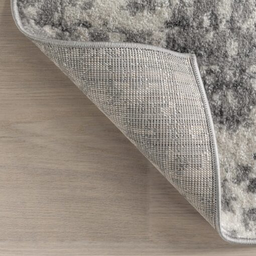 nuLOOM Deedra Modern Abstract Area Rug - 10 Round Area Rug Modern/Contemporary Grey/Ivory Rugs for Living Room Bedroom Dining Room Kitchen - Image 5