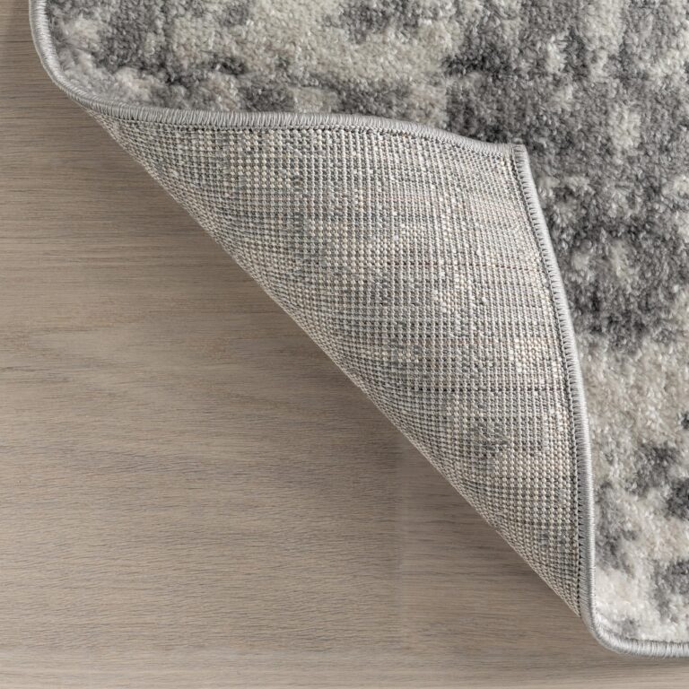 nuLOOM Deedra Modern Abstract Area Rug - 10 Round Area Rug Modern/Contemporary Grey/Ivory Rugs for Living Room Bedroom Dining Room Kitchen - Image 5