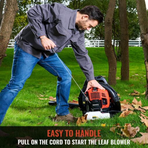 52cc Gas Backpack Leaf Blower, 2.1 HP Engine, High-Velocity 570 CFM, 250 MPH, Ergonomic Design, Low Vibration, and Cruise Control for Yard Work All Year Round - Image 2