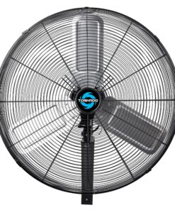 Tornado 24 Inch Pro Series High Velocity Oscillating Wall Mount Fan For Commercial, Industrial Use 3 Speed 7600 CFM 6.6 FT Cord UL Safety Listed