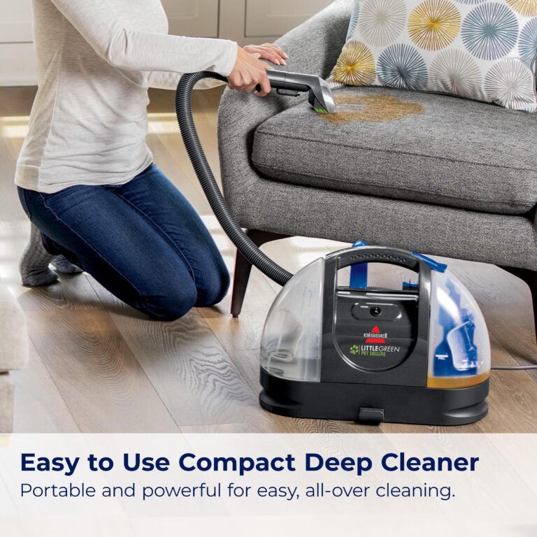 Bissell Little Green Pet Deluxe Portable Carpet Cleaner and Car/Auto Detailer, 3353, Gray/Blue - Image 5