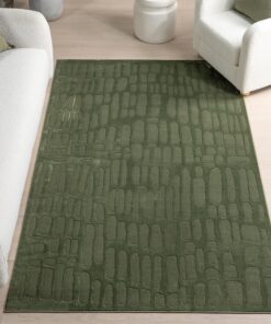 nuLOOM Belen Abstract 10' x 13' Machine Washable Area Rug for Living Room Bedroom Dining Room Kitchen, Belen Forest Green