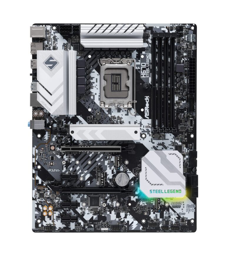 ASRock Motherboard H670 Steel Legend Intel H670 Series CPU (LGA1700) Compatible H670 ATX Motherboard - Image 7
