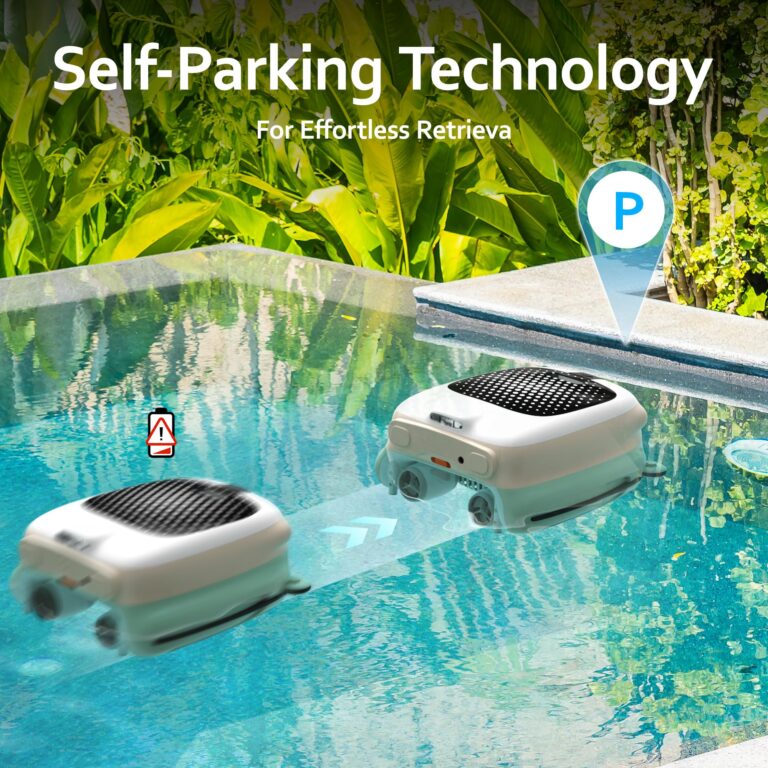 POOLPURE Pool Skimmer Robot with 10 Hours Runtime, Big Battery Instead of Solar Panel, Manual Remote Control Pool Surface Skimmer Robotic, Automatic Pool Skimmer (Skimmer Without Solar Panel) - Image 3