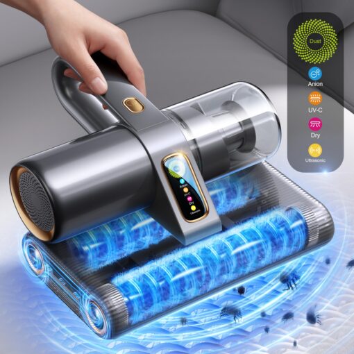 RANVOO [100% Allergens & Dust Mites Removal 35KPA Dual-Suction with UV Lights Handheld Vacuum Cleaner Dust Sensor, Bed Mattress Ultrasonic & Heating 6 HEPA Filter for Pet Hair, Sofas, Carpets, Couch - Image 2