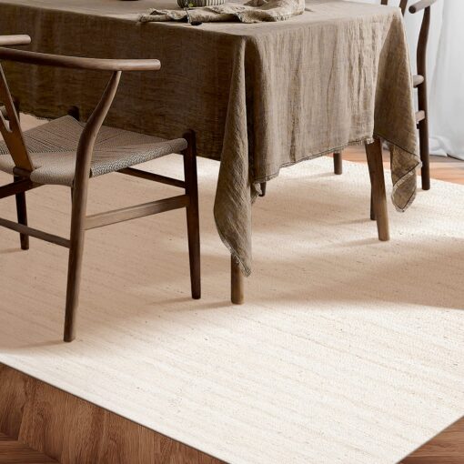 Hausattire Hand Woven Jute Braided Area Rug, 8’x10’ – Off White, Reversible Boho Rugs for Kitchen, Living Room, Bedroom I Farmhouse Decorative Floor Rug, 96x120 Inches - Image 5