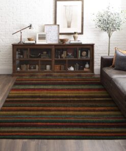 Mohawk Home Boho Stripe 7' 6" x 10' Area Rug - Multicolor - Perfect for Living Room, Dining Room, Office