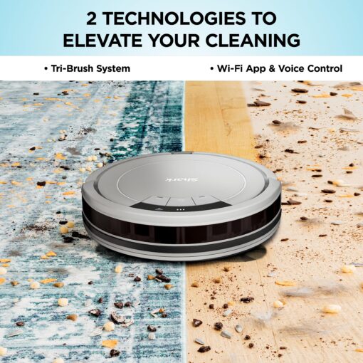 Shark AV752 ION Robot Vacuum, Tri-Brush System, Wifi Connected, 120 Min Runtime, Works with Alexa, Multi Surface Cleaning, White - Image 7