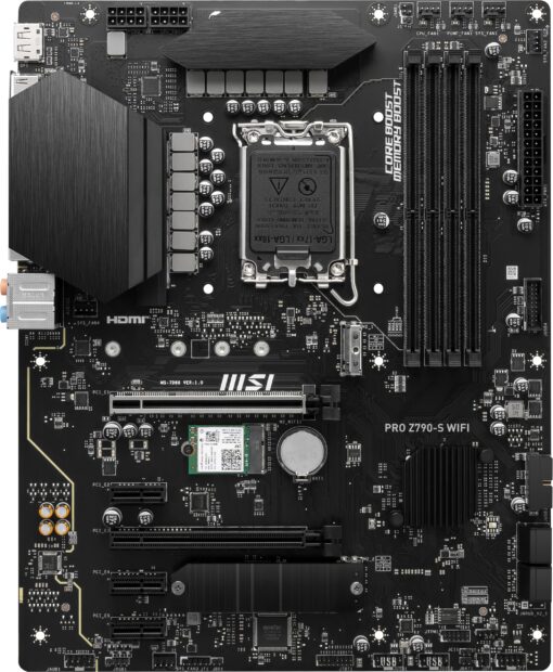 MSI PRO Z790-S WiFi ProSeries Motherboard (Supports 12th/13th/14th Gen Intel Processors, LGA 1700, DDR5, PCIe 5.0, M.2, 2.5Gbps LAN, USB 3.2 Gen2, HDMI/DP, Wi-Fi 6E, Bluetooth 5.3, ATX) - Image 6