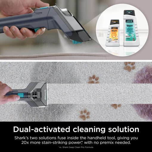 Shark Carpet Cleaner Machine, Portable Upholstery StainStriker, Spot, Stain, & Odor Eliminator, 2 Carpet Cleaner Solutions, 3 Tools, Perfect for Pet Hair, For Carpets & Area Rugs, Purple, PX225BRN - Image 9