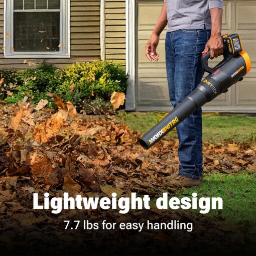 WORX Nitro 40V Cordless Leaf Blower, Quiet Electric Leaf Blower Cordless with Battery and Charger for Lawn Care Up to 180 MPH & 530 CFM, PowerShare, WG581.1 - Image 4