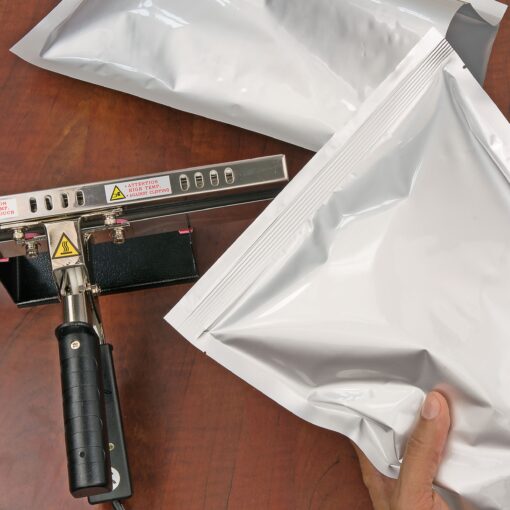 Absorbent Industries 12" Portable Hand Crimper Sealer Constant Heat For Poly or Mylar/Foil Bags - Image 2
