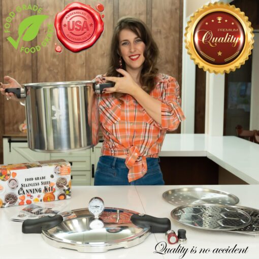 Supa Ant Pressure Canner 23 Quart with Canning Supplies - Canner Pressure Cooker for Canning - Can Cooker - Pressure Pot - Canning Pressure Cooker - Pressure Canner Kit - Pressure Canner with Gauge - Image 3