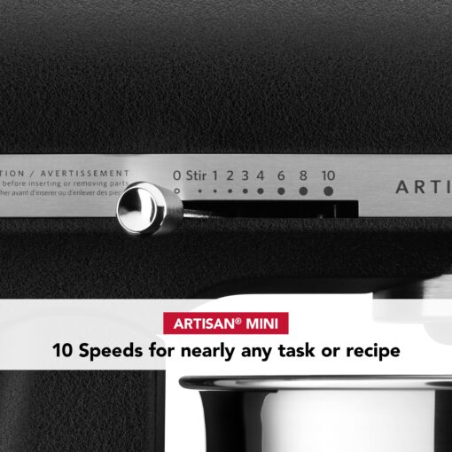 KitchenAid Artisan Mini 3.5 Quart Tilt-Head Stand Mixer - KSM3316X - Cast Iron Black - Image 3