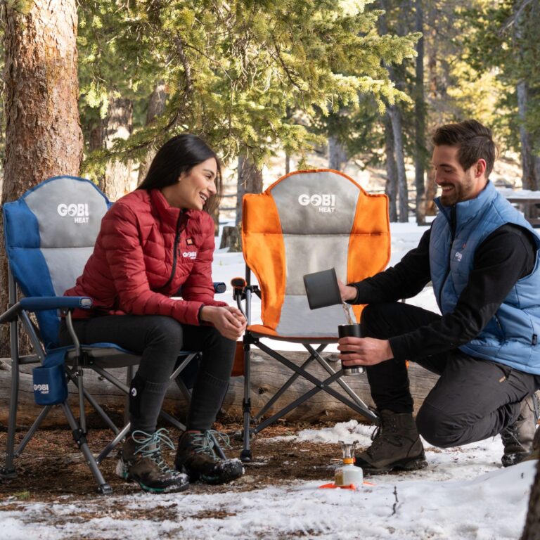 Gobi Heat - Terrain Portable Heated Camping Chair - Outdoor Folding Chair with Heated Filling - Winter Camping Essential - 3 Heat Settings (Mossy Oak® Camo) - Image 4