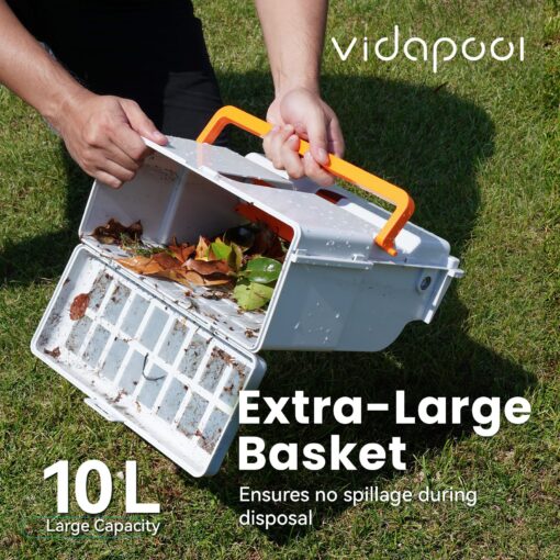 Vidapool Solar Powered Automatic Robotic Pool Skimmer Cleaner,Solar Pool Surface Cleaner Dual Mode with Obstacle Avoidance Daytime ＆ Overnight Continuous Cleaning Ideal for All Swimming Pool-White - Image 3