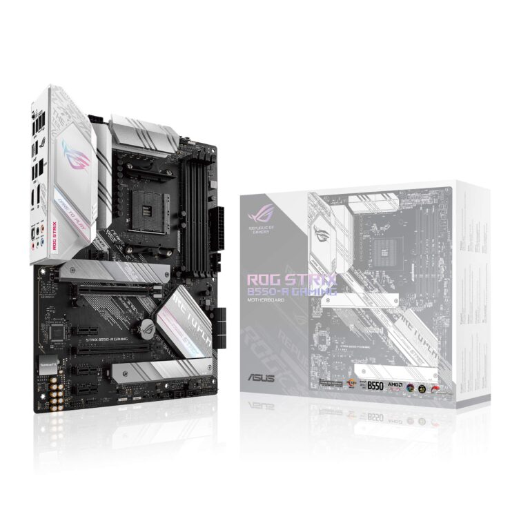 ASUS ROG Strix B550-A Gaming Desktop Motherboard - AMD B550 Chipset - Socket AM4 - ATX - 128 GB DDR4 SDRAM Maximum RAM - DIMM, UDIMM - 4 x Memory Slots - HDMI - DisplayPort - 6 x SATA Interfaces