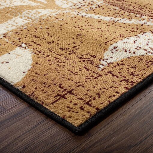 Superior Indoor Area Rug, Jute Backed, Perfect for Entryway, Office, Living/Dining Room, Bedroom, Kitchen, Floor, Modern Floral Patchwork Decor, Pastiche Collection, 7' x 9', Burgundy - Image 6