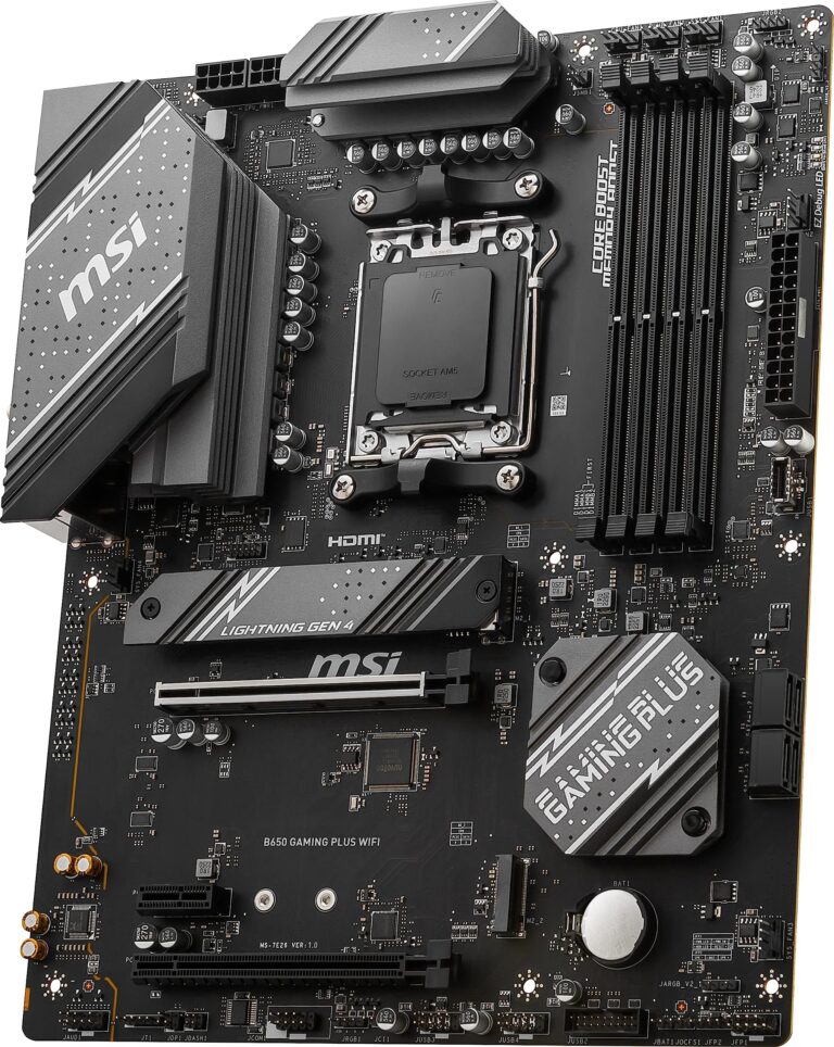 MSI B650 Gaming Plus WiFi Gaming Motherboard (AMD Ryzen 9000/8000/7000 Series Processors, AM5, DDR5, PCIe 4.0, M.2, SATA 6Gb/s, USB 3.2 Gen 2, HDMI/DP, Wi-Fi 6E, Bluetooth 5.3, 2.5Gbps LAN, ATX) - Image 6