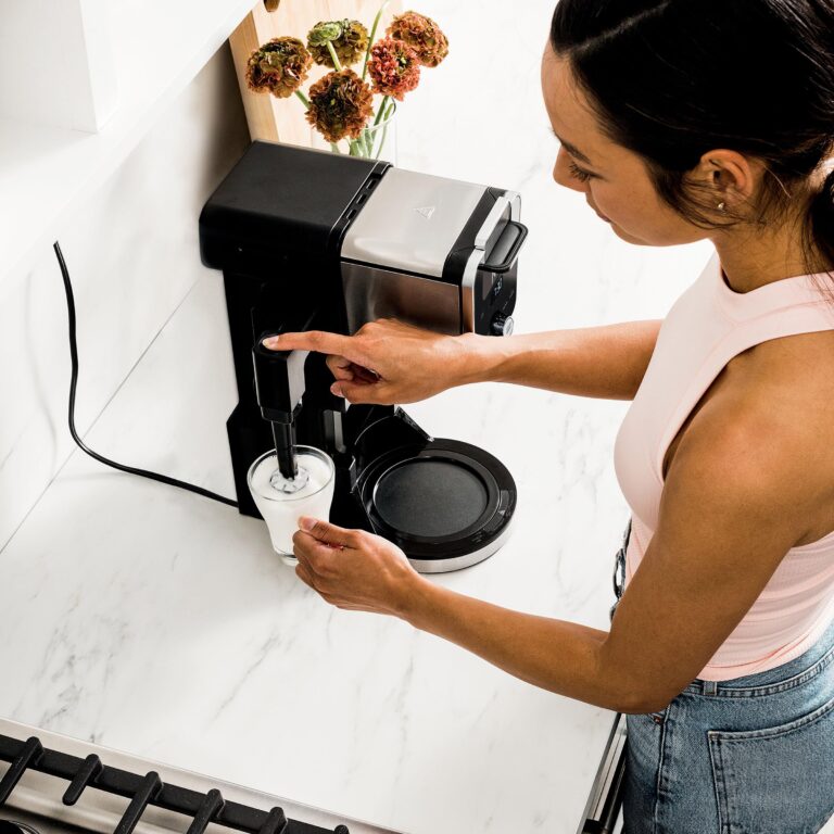Ninja CFP451CO DualBrew System 14-Cup Coffee Maker, Single-Serve Pods & Grounds, 4 Brew Styles, Built-In Fold Away Frother, 70-oz. Water Reservoir & Carafe, Black (Renewed) - Image 5
