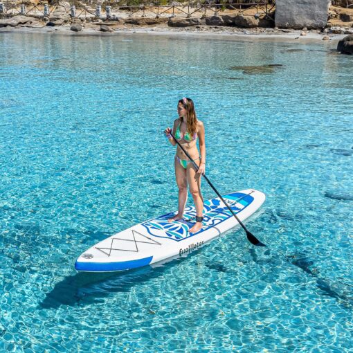 FunWater Inflatable 10'6×33"×6" Ultra-Light (17.6lbs) SUP for All Skill Levels Everything Included with Stand Up Paddle Board, Adj Floating Paddles, Pump, ISUP Travel Backpack, Leash,Waterproof Bag - Image 2