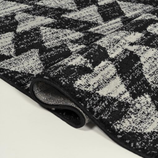 JONATHAN Y MOH206C-5 Aisha Moroccan Triangle Geometric Area Rug, Contemporary, Modern, Scandinavian, Minimalistic for Living Room, Dining Room, Bedroom, Kitchen, Black/Cream, 5 X 8 - Image 2