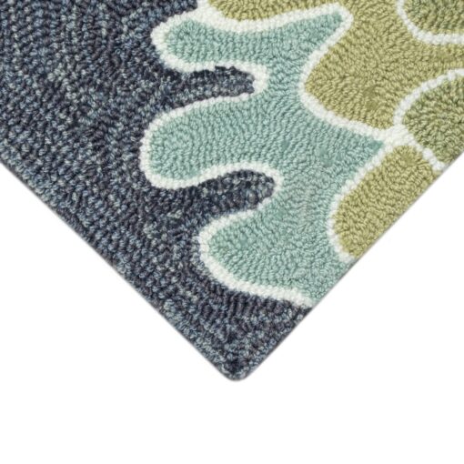 Liora Manne Ravella Indoor Outdoor Rug - Nautical Rug, Sea Life & Ocean Theme Decor, Comfortable & Durable, UV Stabilized, Stain Resistant Rug, Ocean Blue, 2' x 8' - Image 4