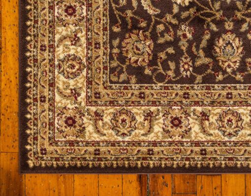 Unique Loom Voyage Collection Traditional Oriental Classic Intricate Design Area Rug (10' 0 x 13' 0 Rectangular, Brown/Ivory) - Image 3