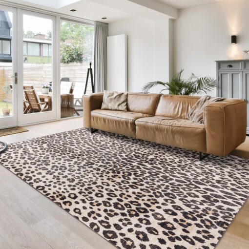 Gertmenian Indoor Boho Area Rug - 9x13 Extra Large, Non Slip, Super Strong, Ideal for High Traffic Areas in Bedroom, Living Room, Kitchen - Lennie, Leopard, 24588 - Image 2